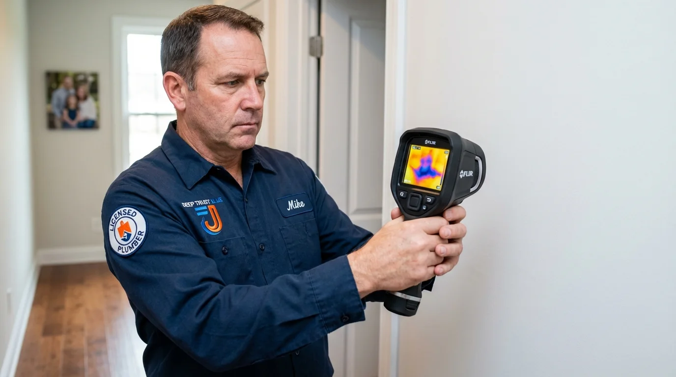 Thermal imaging leak detection by Johns Plumbing LLC in Cherry Valley